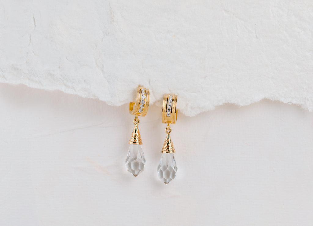 Crystal Diamond Huge Earrings