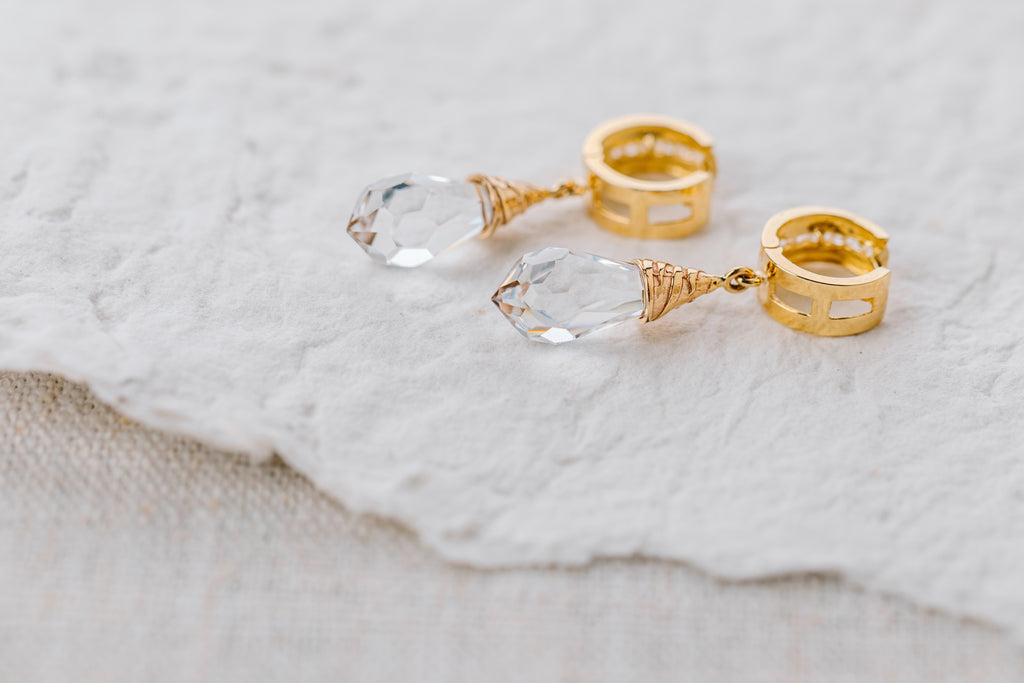 Crystal Diamond Huge Earrings