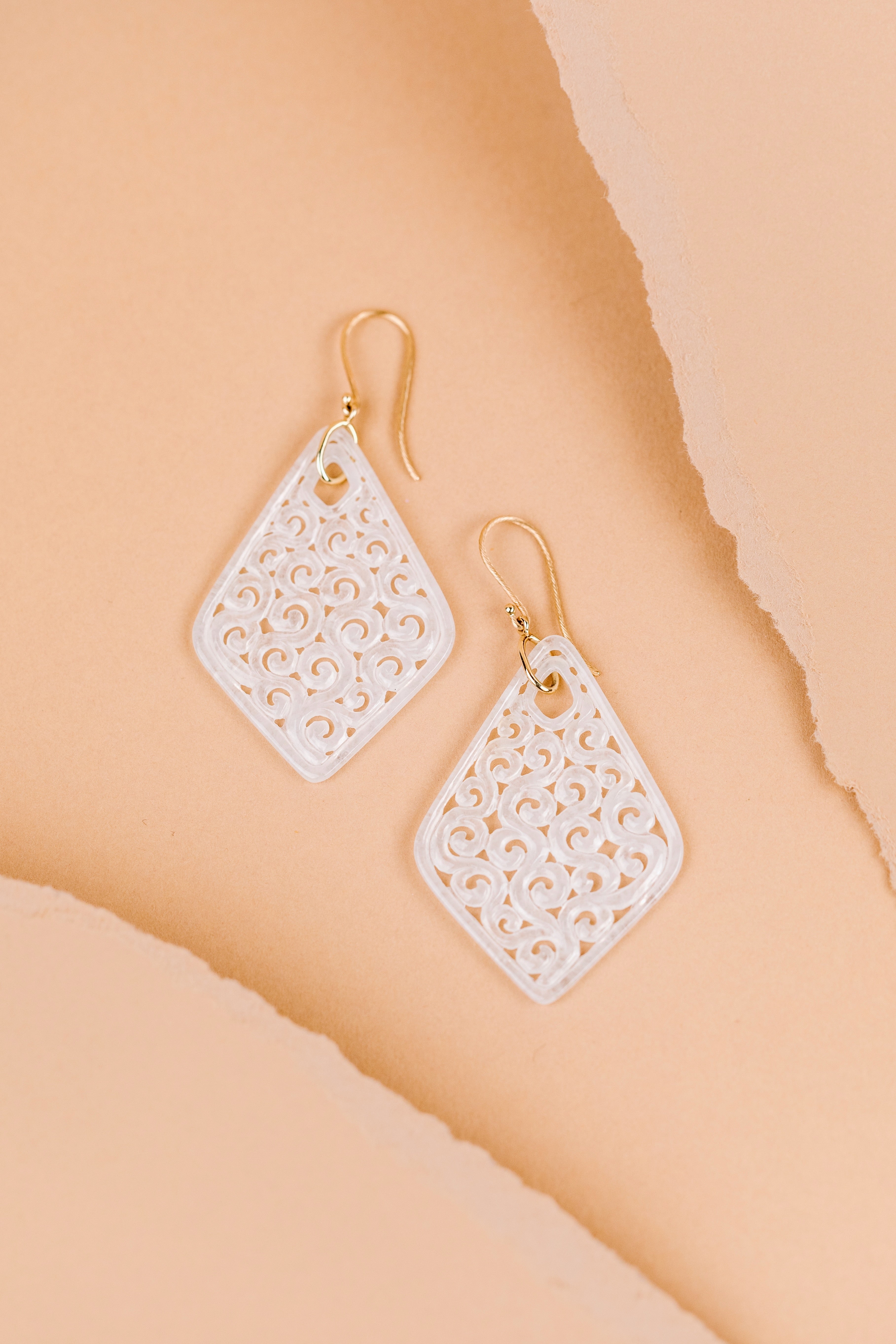 Jadeite Filigree Earrings