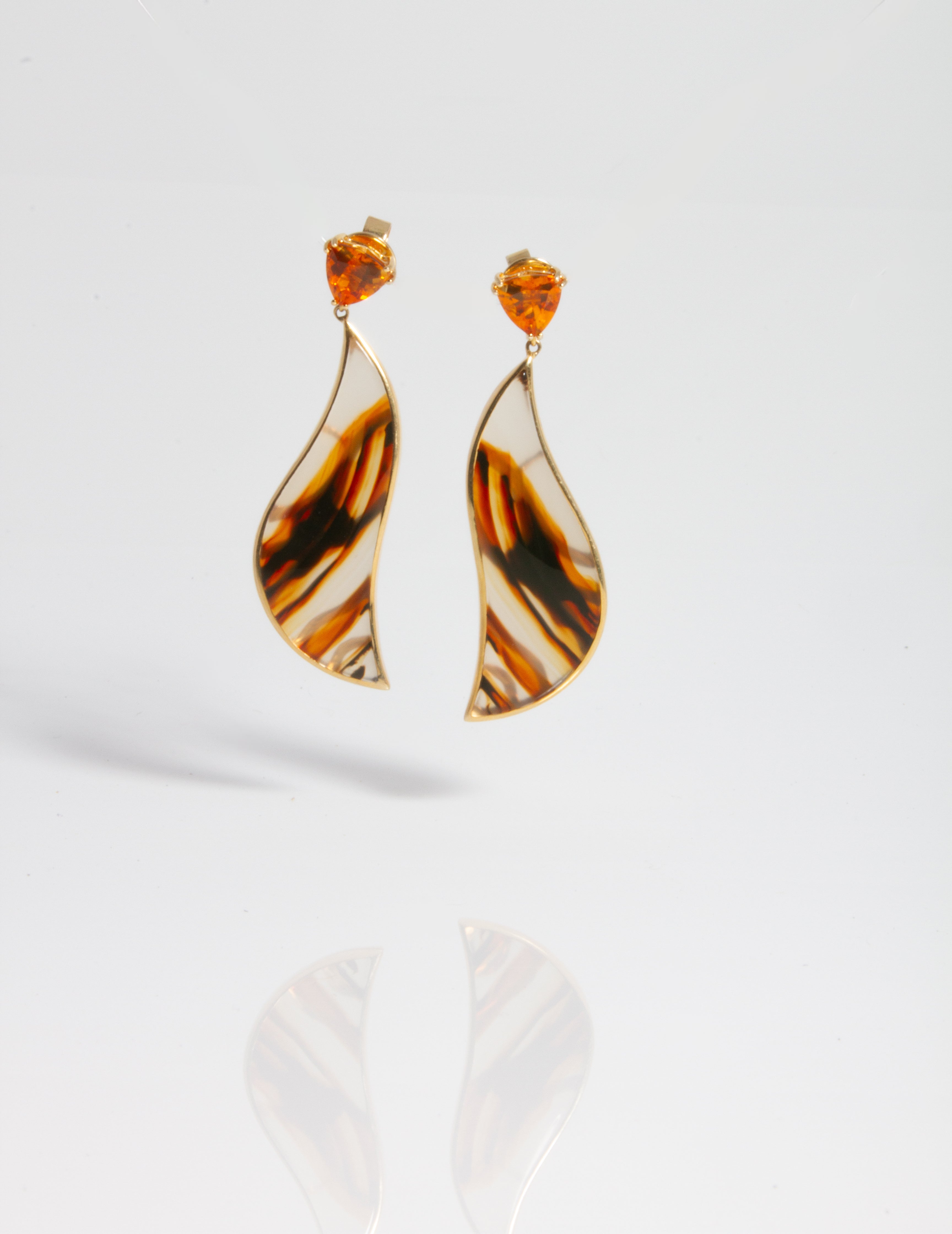 Montana Agate & Citrine Earrings