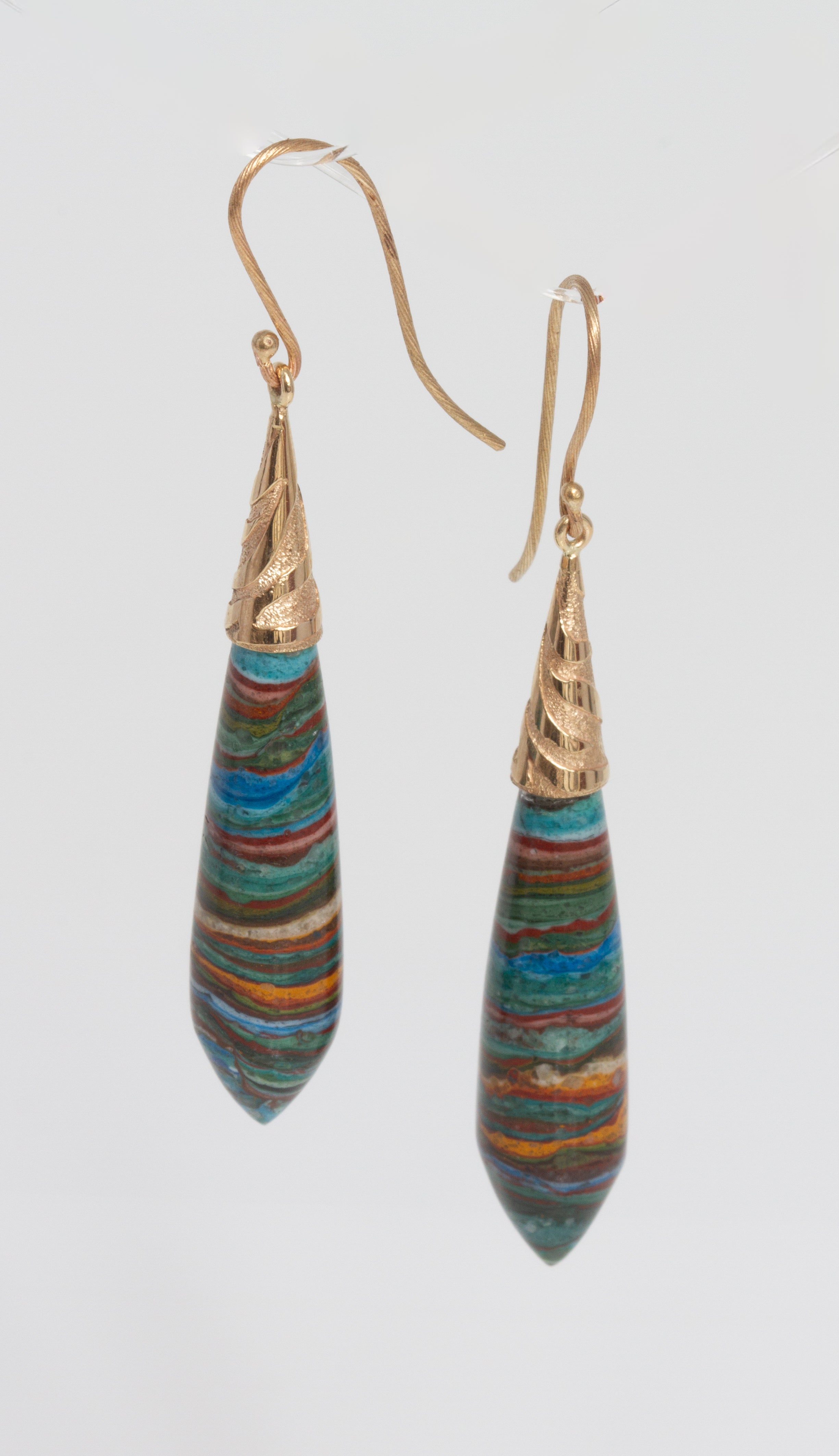 Rainbow Calsilica Earrings