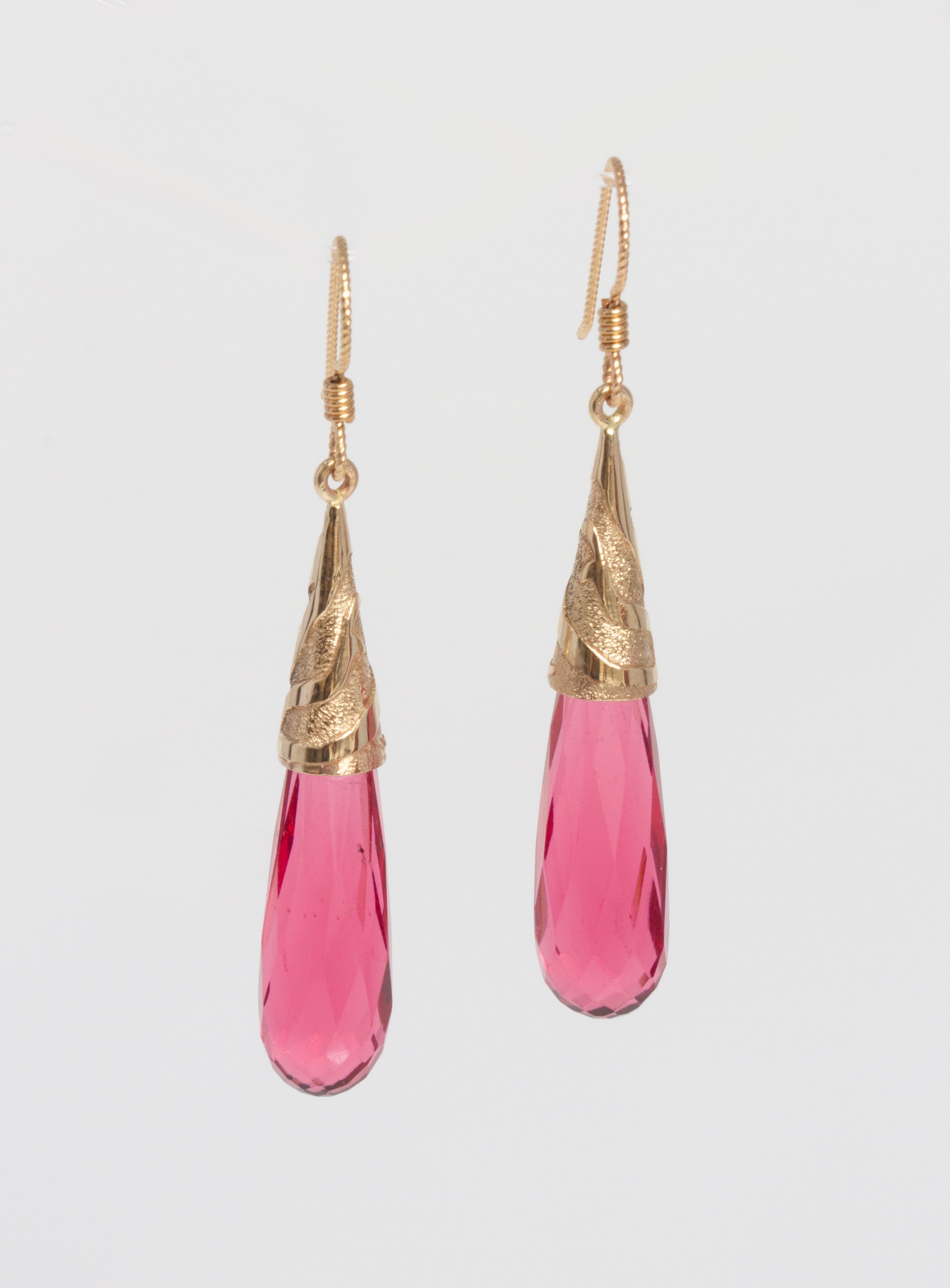 Pink Quartz & 14K Yellow Gold